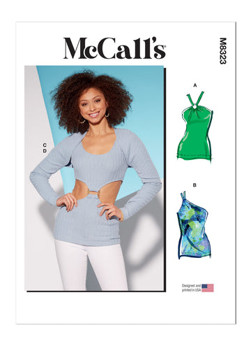 McCall's Misses' Knit Tops and Shrug M8323 - Sewing Pattern
