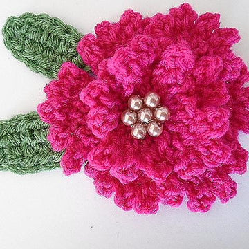 CF07 RUFFLED FLOWER AND LEAF