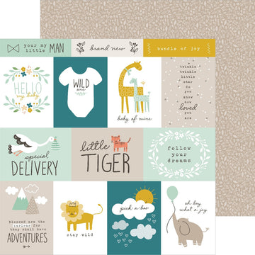American Crafts Peek-A-Boo You Double-Sided Cardstock 12"X12" 25/Pkg - Adventure Calls, Boy