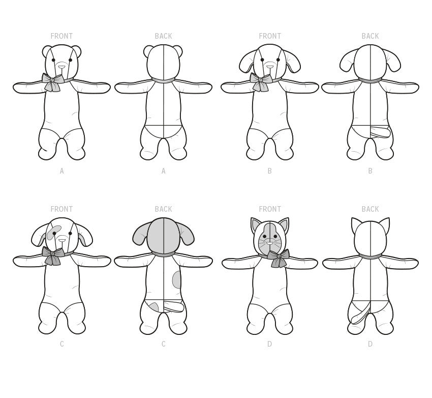 Simplicity Poseable Plush Animals by Elaine Heigl S9583 - Paper Pattern, Size One Size Only