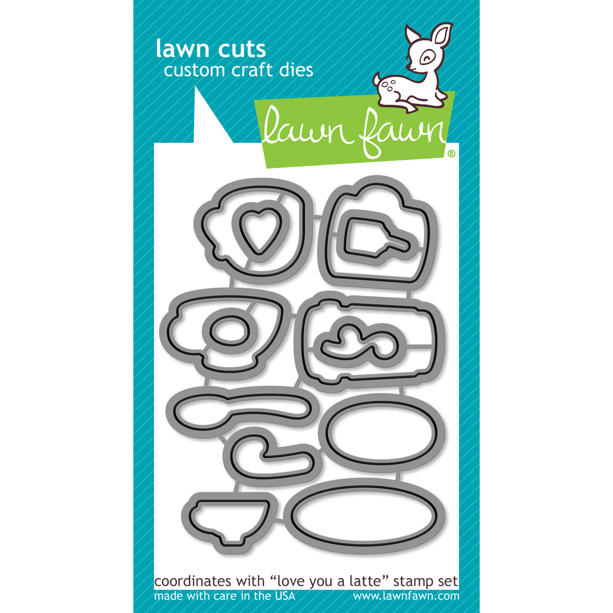 Lawn Fawn Lawn Cuts Custom Craft Die - Love You A Latte