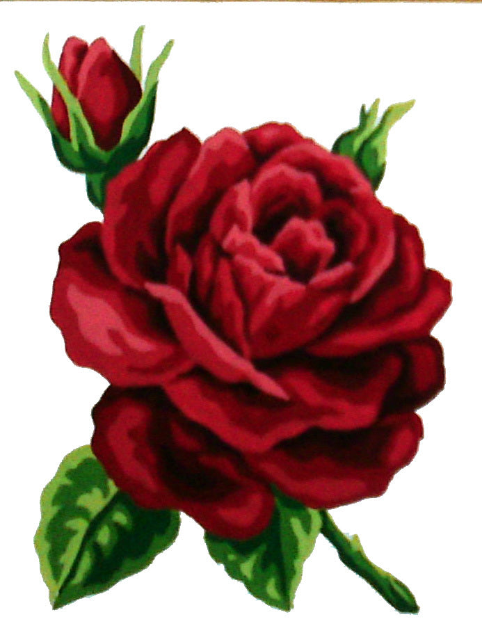 Gobelin-L Rose Tapestry Canvas - 14cm x 18cm