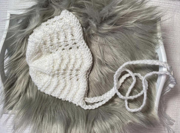 Fan and Feather Baby Bonnet