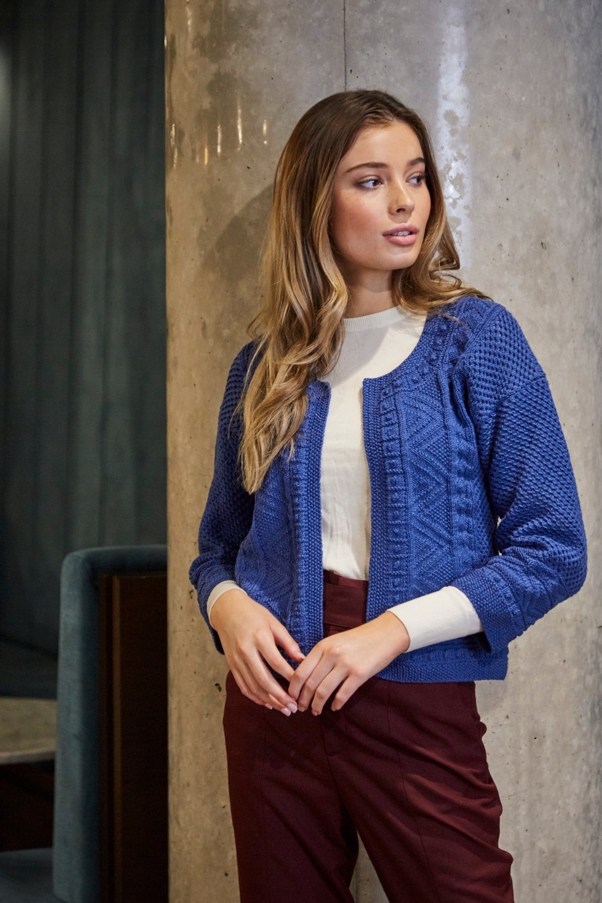 Alicia Jacket - Knitting Pattern for Women in MillaMia Naturally Soft Merino - Downloadable PDF