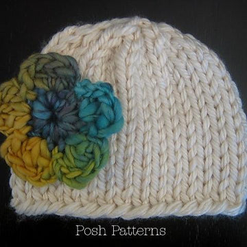 Easy Knit Baby Beanie Knitting Pattern 227