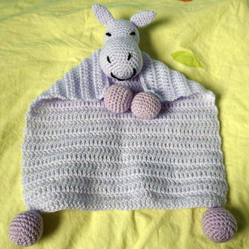 Amigurumi Häkelanleitung Schnuffeltuch Nilpferd Lulu