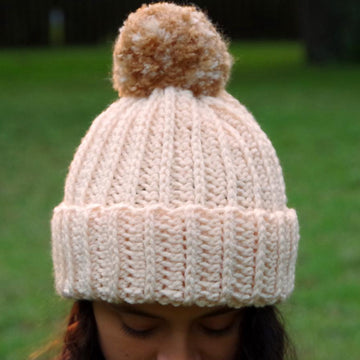 Knit-Look Crochet Hat