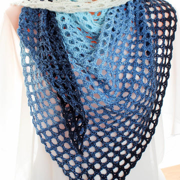 Triangular Scarf "Aquamarine"