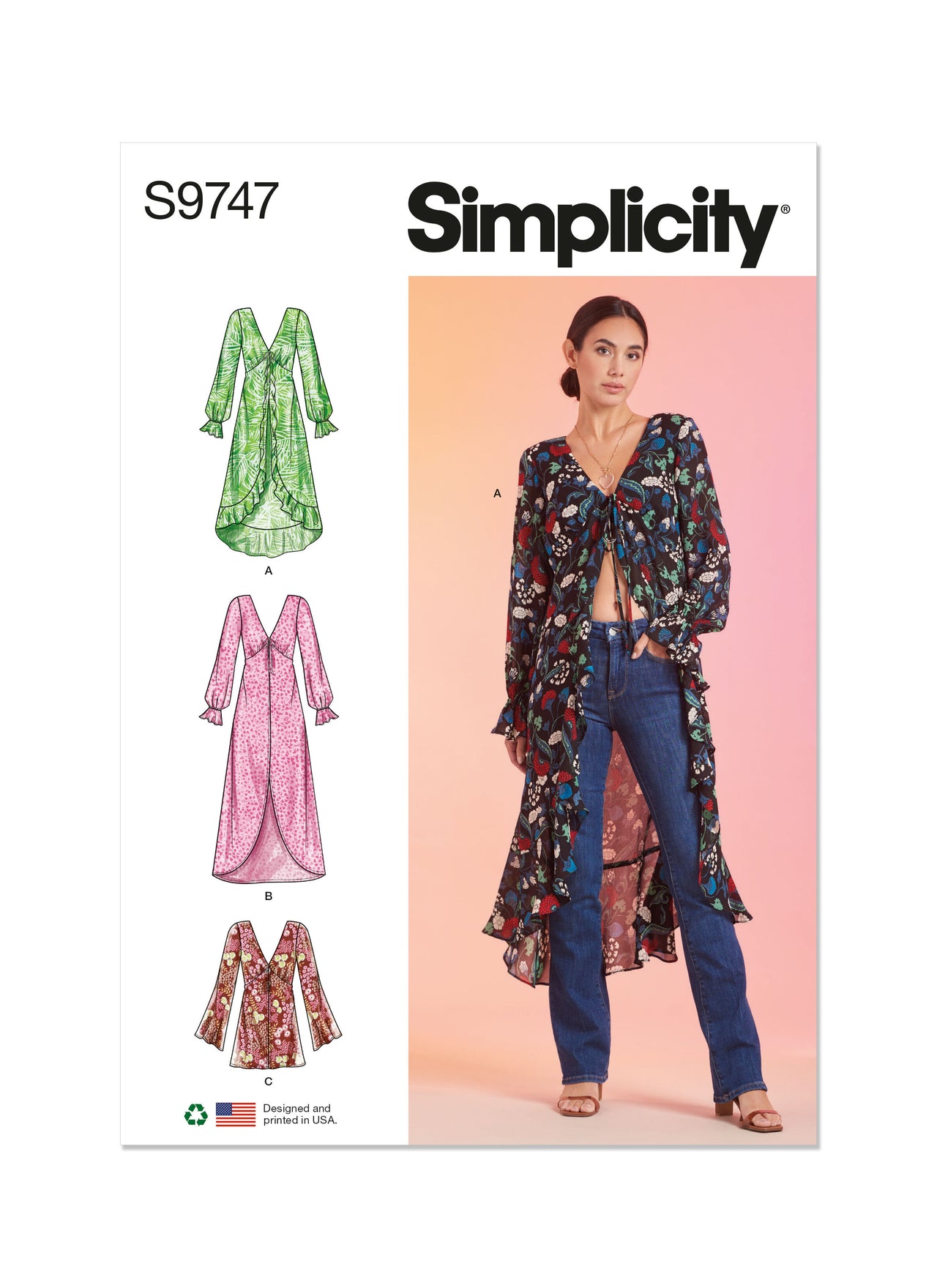 Simplicity Misses' Dusters S9747 - Sewing Pattern