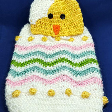 Newborn Easter Egg Chick Hat and Cocoon Photo Prop
