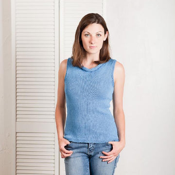 Drapey Cowl Neck Tank Top