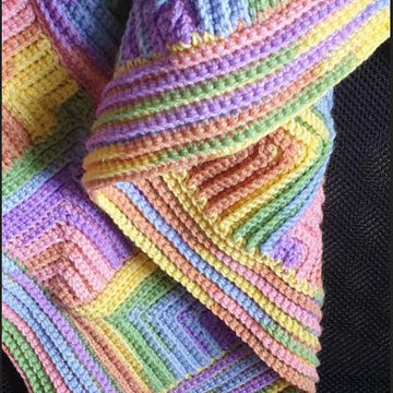 Rainbow Textured Baby Blanket (UK)