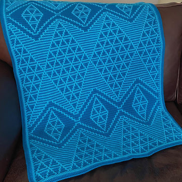 Engaging Mosaic Crochet Afghan