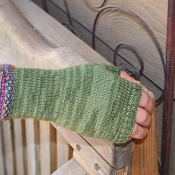 Koigu Linen Stitch Fingerless Gloves