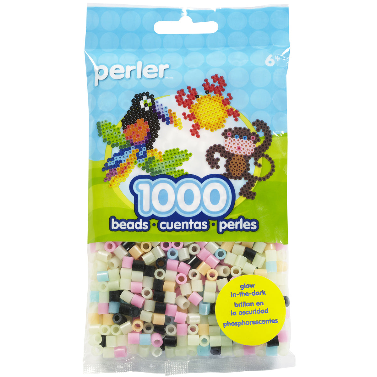 Perler Beads 1,000/Pkg - Glow Mix