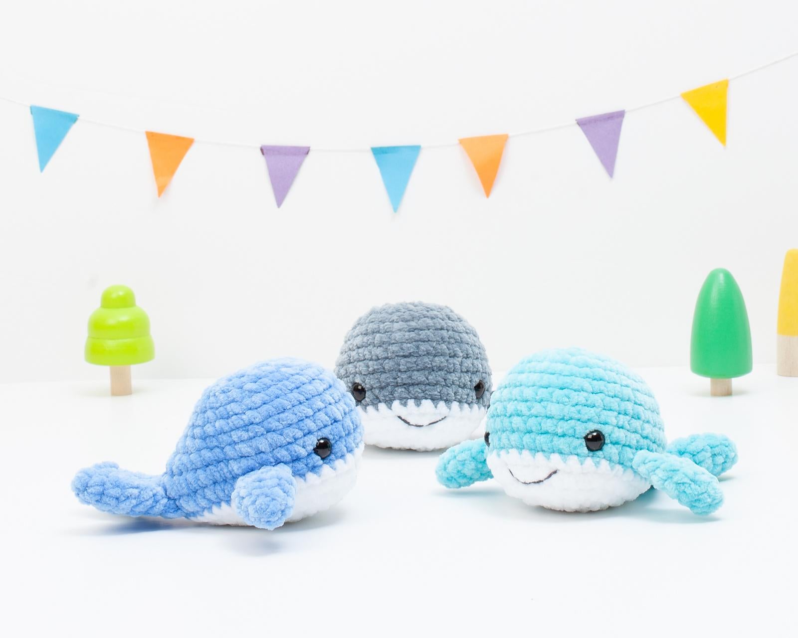 Whale crochet pattern, no sew plushie