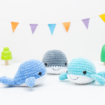 Whale crochet pattern, no sew plushie