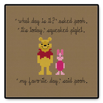 Pooh and Piglet - PDF Cross Stitch Pattern