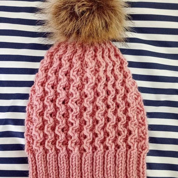 Simple Beanie Hat Chunky Yarn Straight Needles