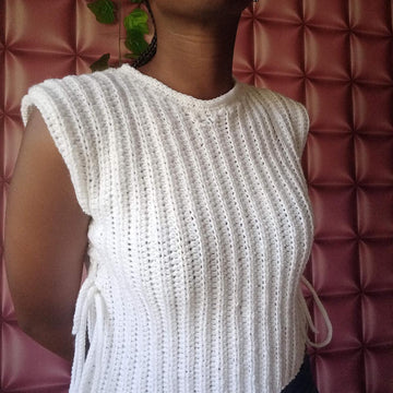 Ribbed crochet vest top