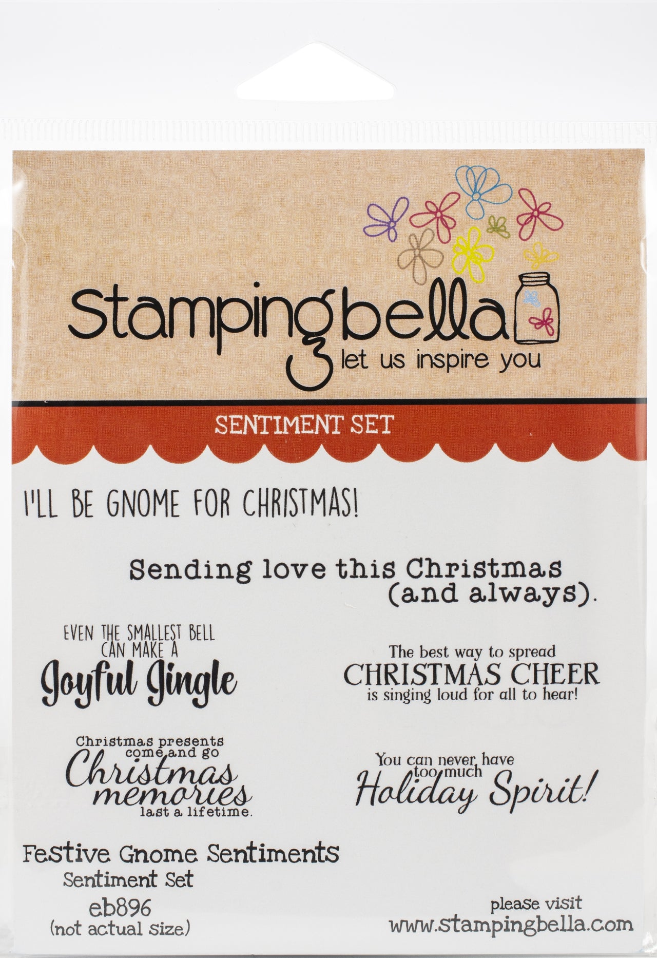 Stamping Bella Cling Stamps - Festive Gnome Sentiments