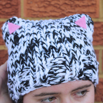 Knitted Zebra Beanie
