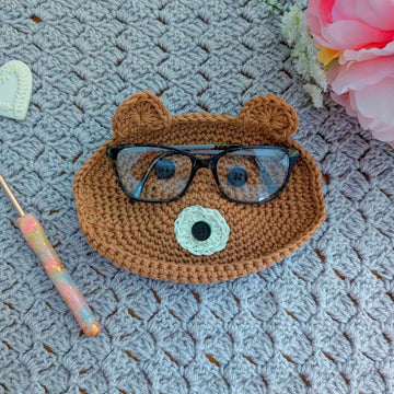 Crochet Bear Glasses Holder Tray Pattern