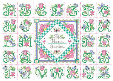 In the Garden Alphabet Sampler - PDF