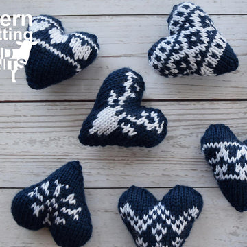 Knit Fair Isle Hearts
