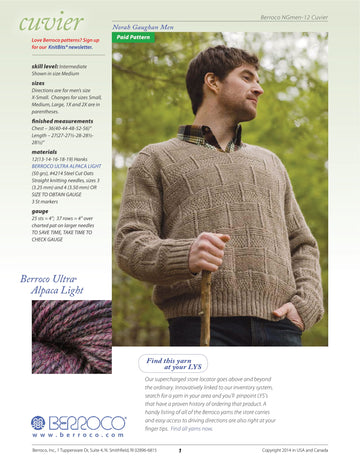 Berroco Cuvier PDF - Norah Gaughan Men