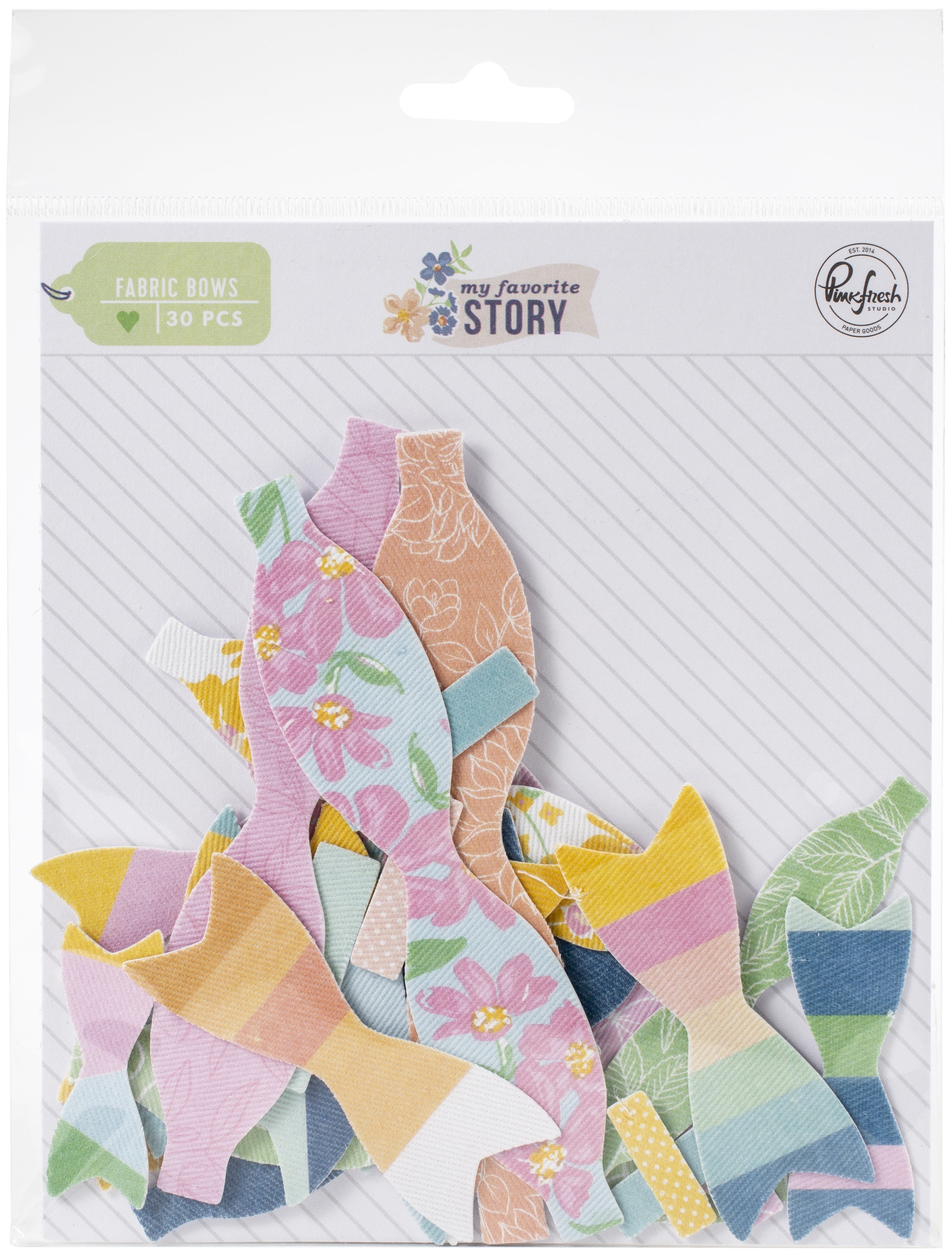 Pinkfresh Studio My Favorite Story Fabric Bows 30/Pkg - 622014