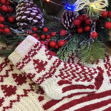 Pine Wood Christmas Stocking
