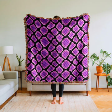 Purple Snake Blanket C2C Crochet Pattern