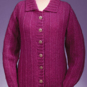 Seed and Slip Stitch Rib Cardigan #118