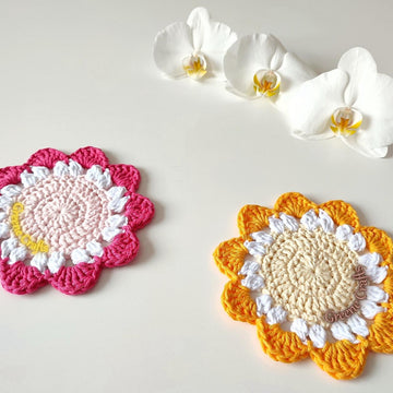 "Spring Blossom" Flower Coaster - Home Decoration Crochet Pattern