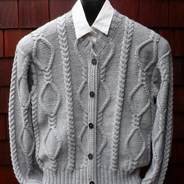 MS 199 Cables & Diamonds Cardigan