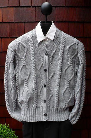 MS 199 Cables & Diamonds Cardigan