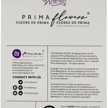 Prima Marketing Mulberry Paper Flowers - Amazonite/Pretty Mosaic