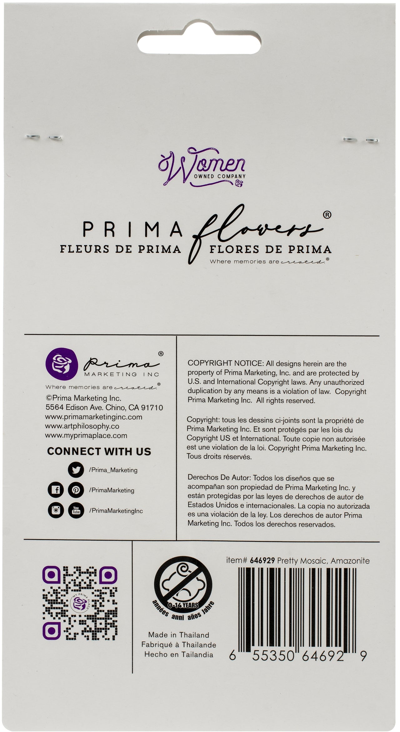 Prima Marketing Mulberry Paper Flowers - Amazonite/Pretty Mosaic