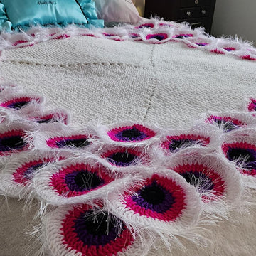 Pink Peacock Blanket