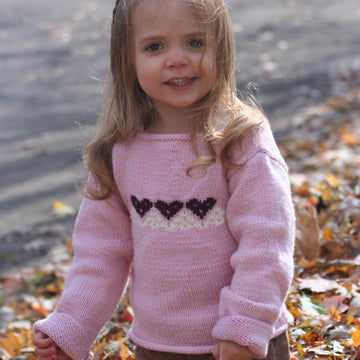 Pink Heart Baby Sweater