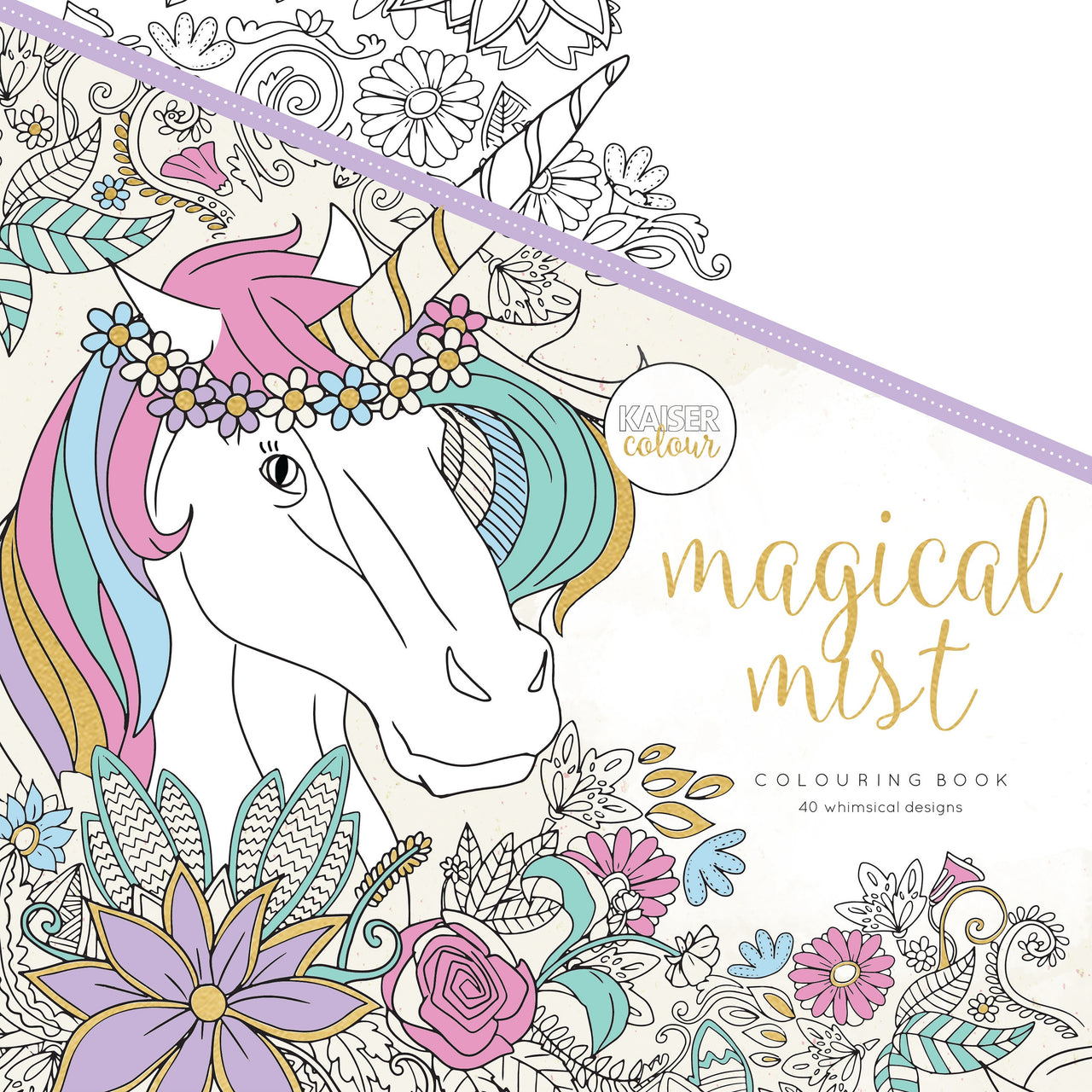 Kaisercraft KaiserColour Perfect Bound Coloring Book 9.75"X9.75" - Magical Mist