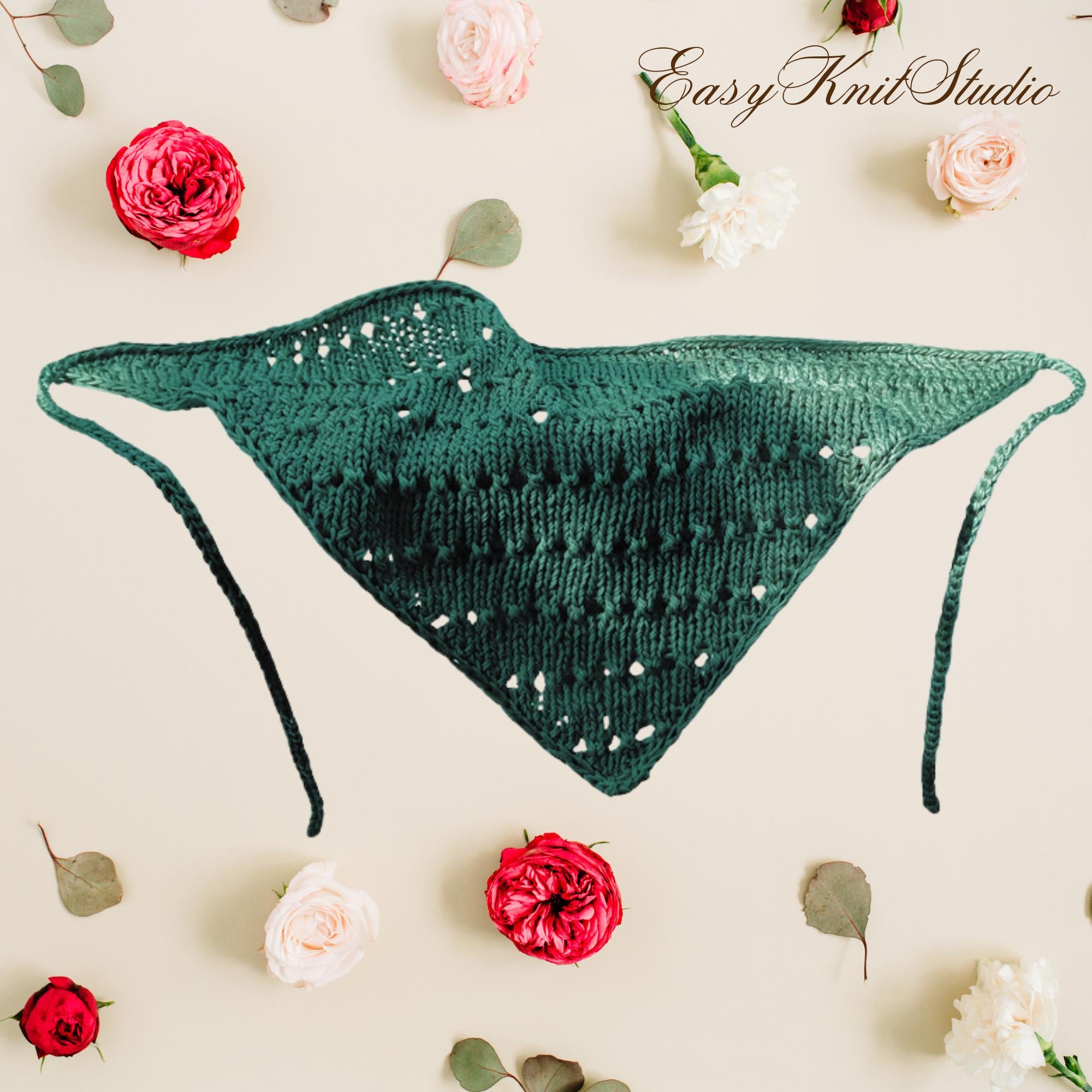 Knitted Kerchief Pattern – Summer Headscarf & Bandana
