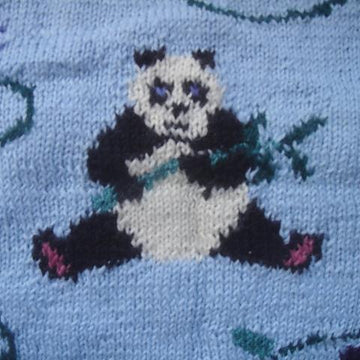 Panda in the Flowers cushion cover