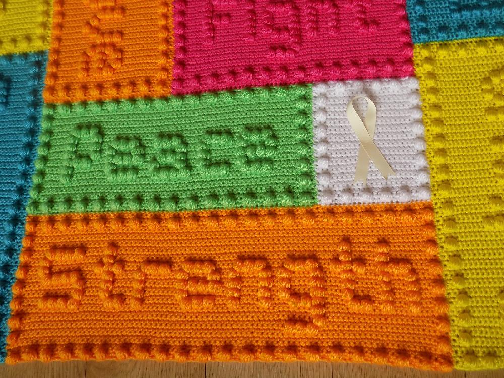 Cancer Support Motif Lap Blanket