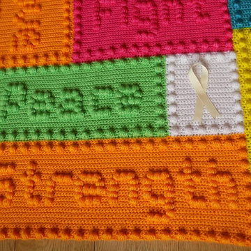 Cancer Support Motif Lap Blanket