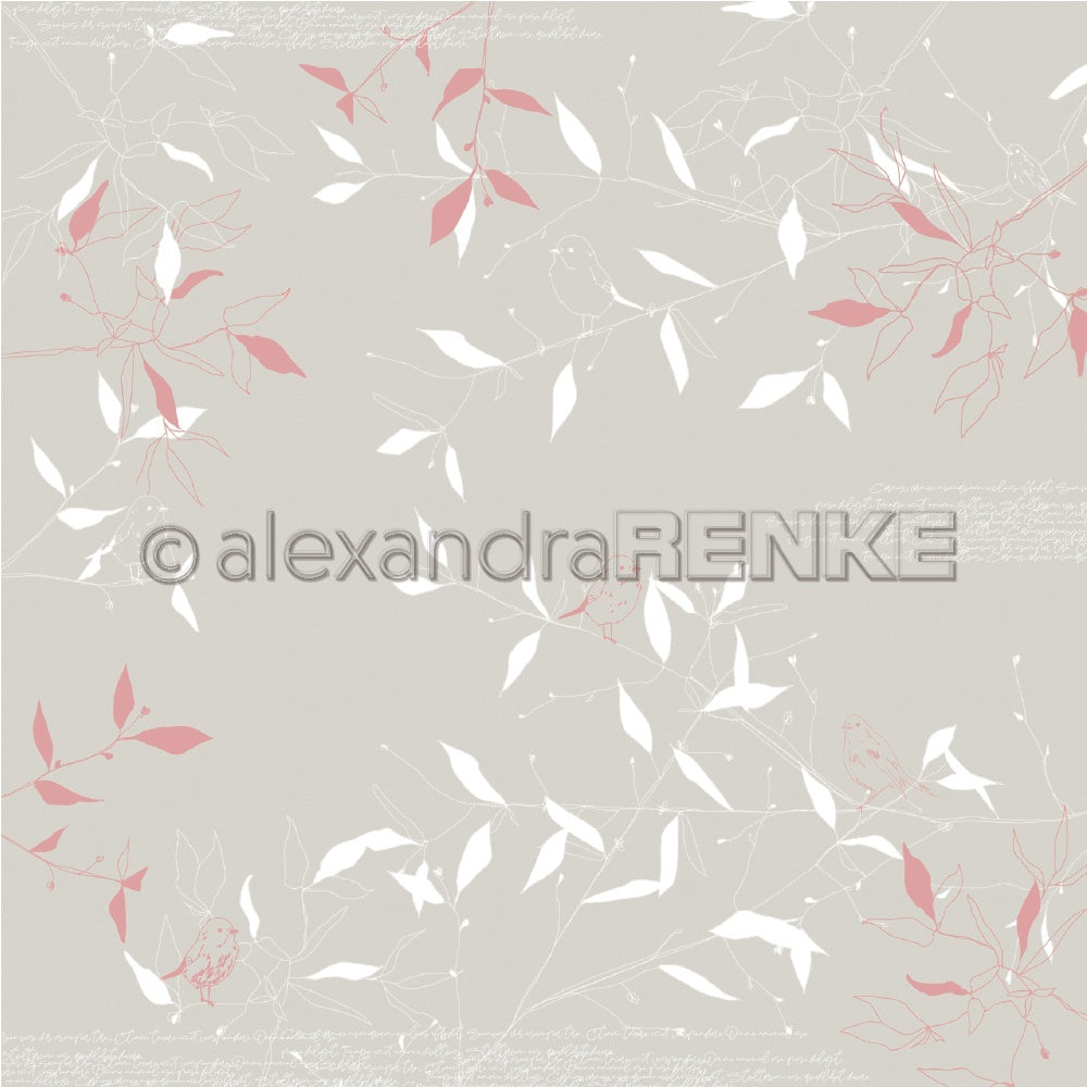 Alexandra Renke Calm Spring Design Paper 12"X12" 25/Pkg - Spring Birds On Branches
