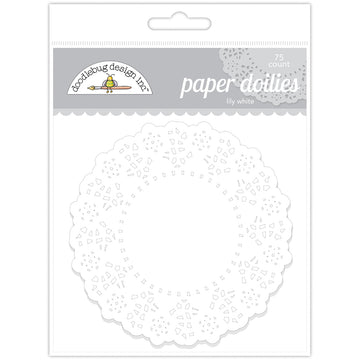 Doodlebug Doilies 4.5" 75/Pkg - Lily White