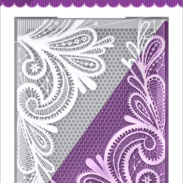Crafter's Companion 3D Embossing Folder 5"X7" - Ornate Lace