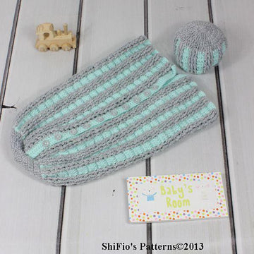 231- Pleated Baby Cocoon Crochet Pattern #231